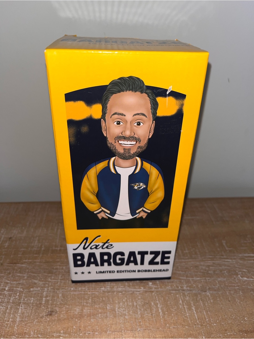 NIB Nate Bargatze Limited Edition Bobblehead Nashville Predators NHL NEW